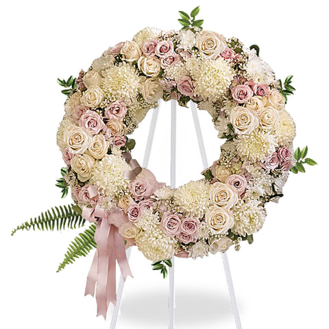 Blush Nude Sympathy Wreath