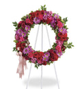 Pink Sympathy Wreath