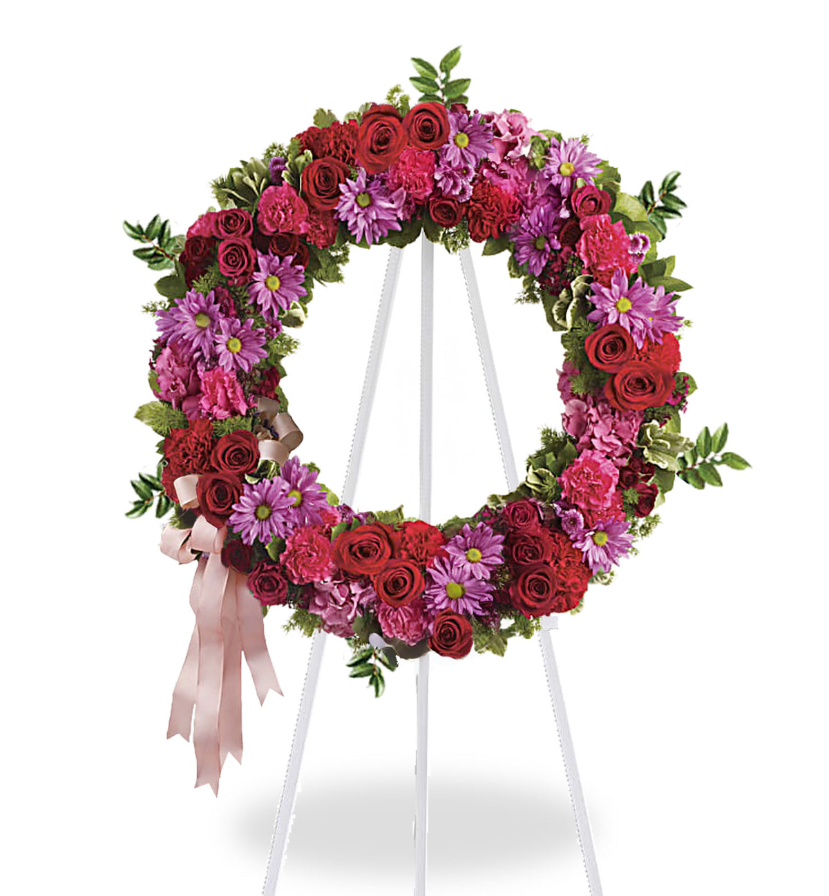 Pink Sympathy Wreath