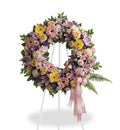 Purple & Yellow Sympathy Wreath
