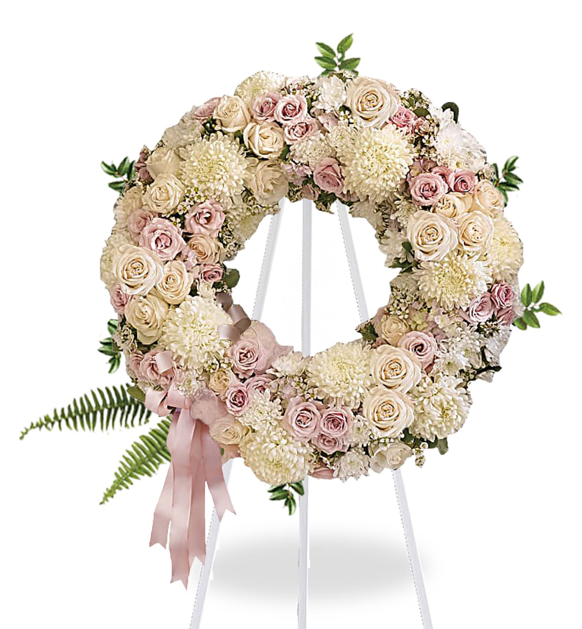 Blush Nude Sympathy Wreath