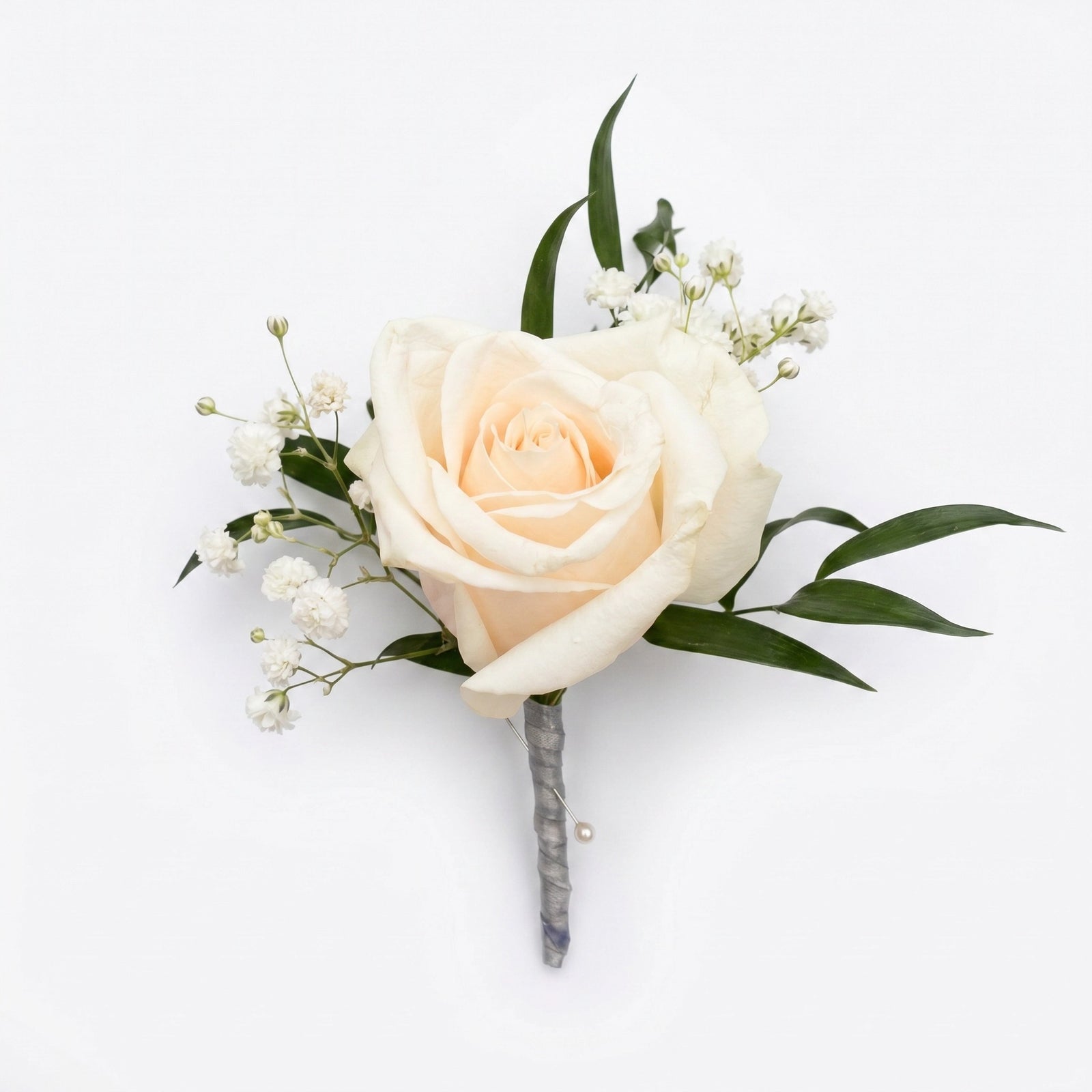 Ivory Rose Boutonniere by Florent Floral in Newmarket Ontario