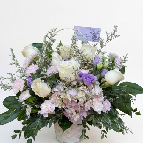 White Serenity Basket