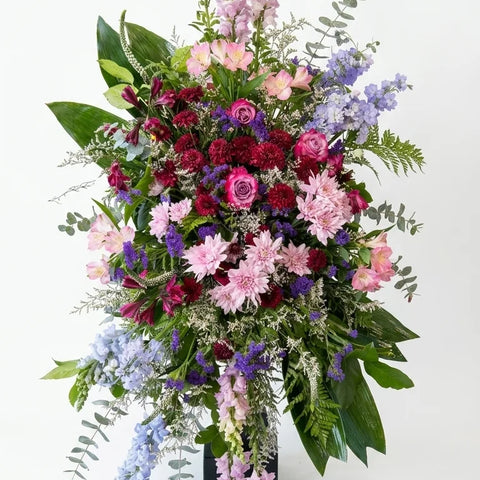 Pink & Lavender Standing Spray - alternate view