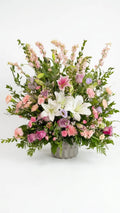 Grand Mixed Bloom Tribute viewed from another angle, sympathy delivery Newmarket Ontario